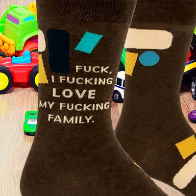 I Love My F*cking Family Men's Socks - Blue Q
