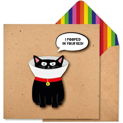 I Pooped In Your Bed Greeting Card - Tache