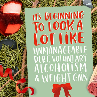 It's Beginning to Look a Lot Like Christmas Greeting Card - Lucy Maggie Designs