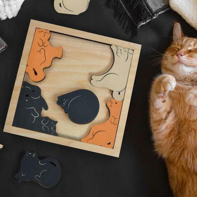 Kitty Corner Wooden Cat Puzzle - Fred & Friends