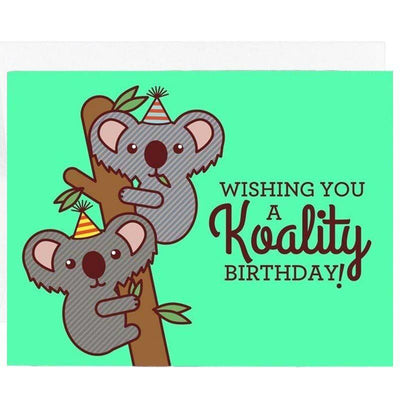 Koality Birthday Koala Bear Greeting Card - Tiny Bee Cards