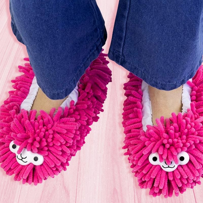 Llama Cleaning Slippers - Gift Republic