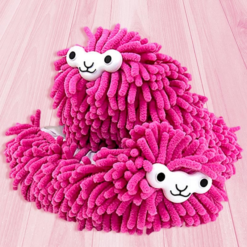 Llama Cleaning Slippers by Gift Republic