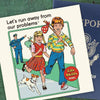 Let's Run Away From Our Problems Greeting Card - Ohh Deer