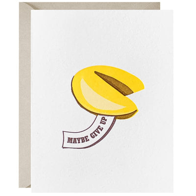 Maybe Give Up Fortune Cookie Card - Funny Congratulations Card