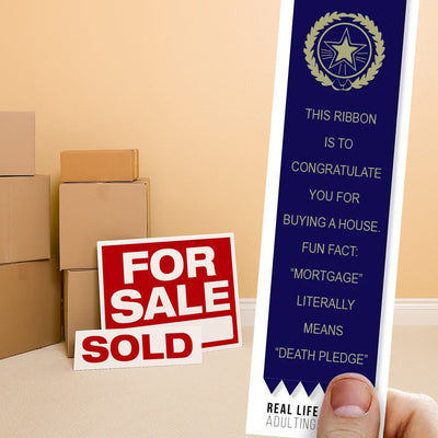 New Home Mortgage Death Pledge Award Ribbon