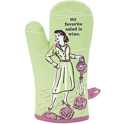 My Favorite Salad Is Wine Oven Mitt - Blue Q