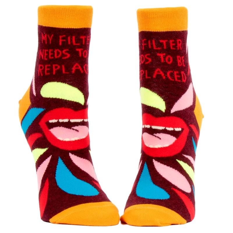 My Filter Needs To Be Replaced Ankle Socks - Blue Q