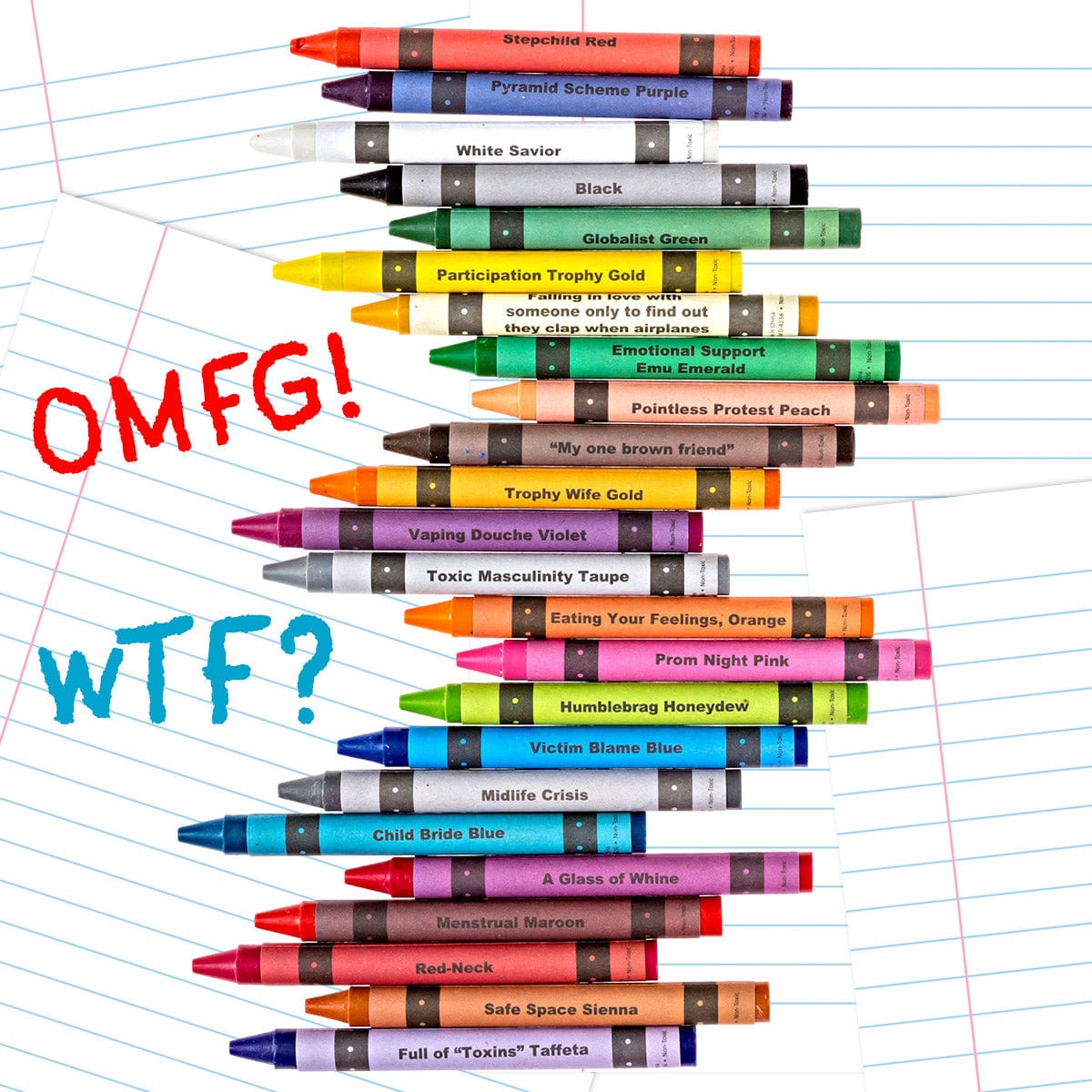 Wholesale Political Offensive Crayons: Red, White, and F*ck You