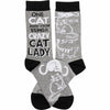 One Cat Away From Being A Crazy Cat Lady Socks - Primitives by Kathy
