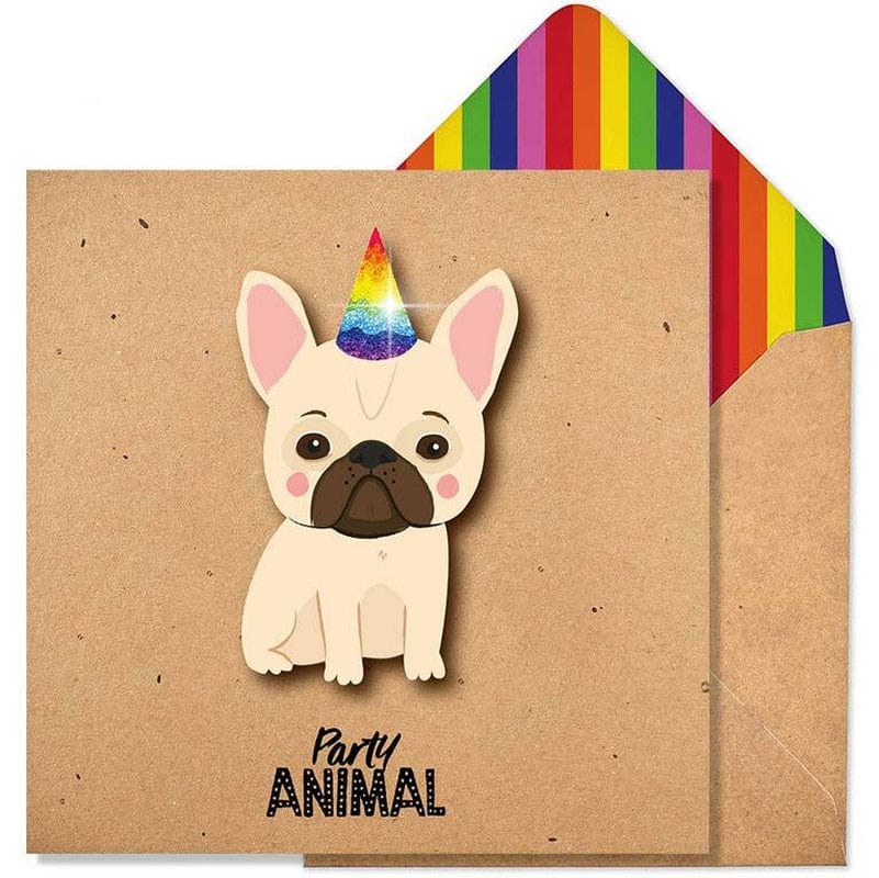 Party Animal Glitter Greeting Card - Tache