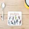 Sarah Edmonds Illustration - Peckers Fowl Bird Coaster