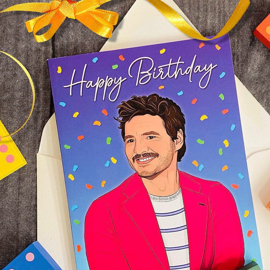Pedro Pascal Happy Birthday Card