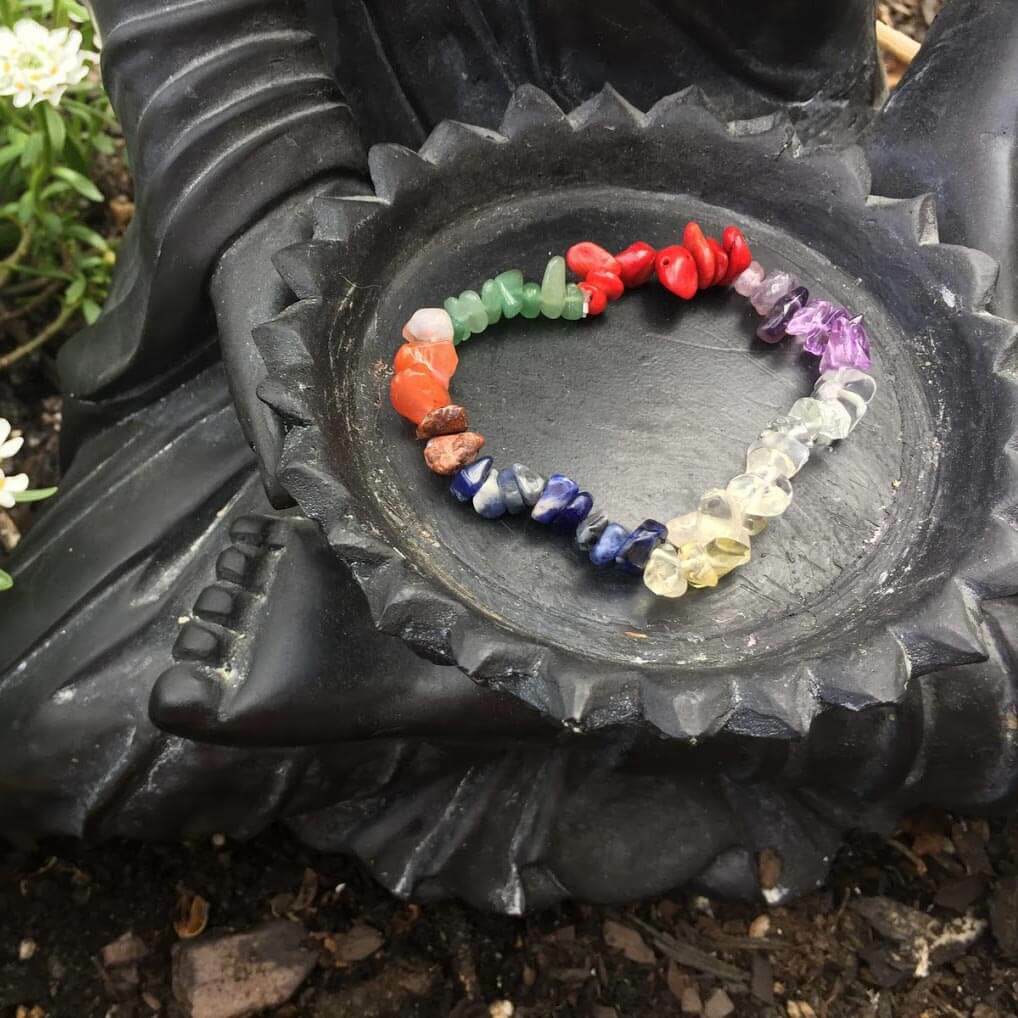 7 Chakra Natural Healing Crystals Bracelet by Perpetual Kid Exclusives