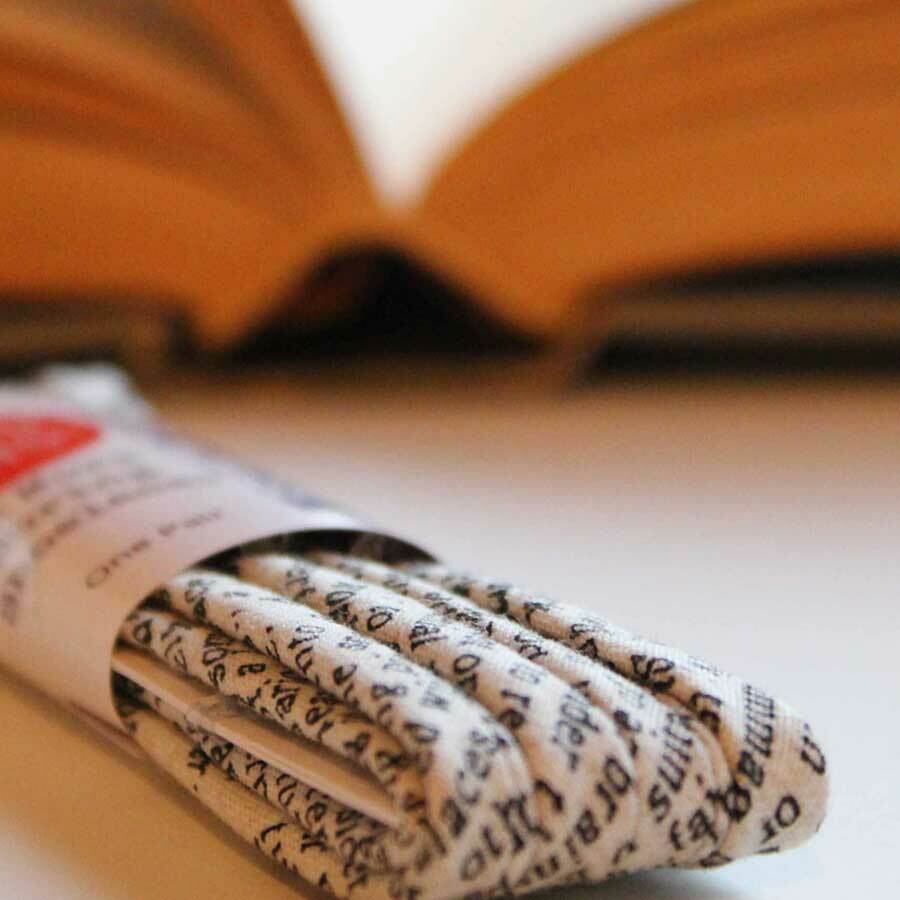 Bibliophile Bookworm Shoelaces by Cute Laces