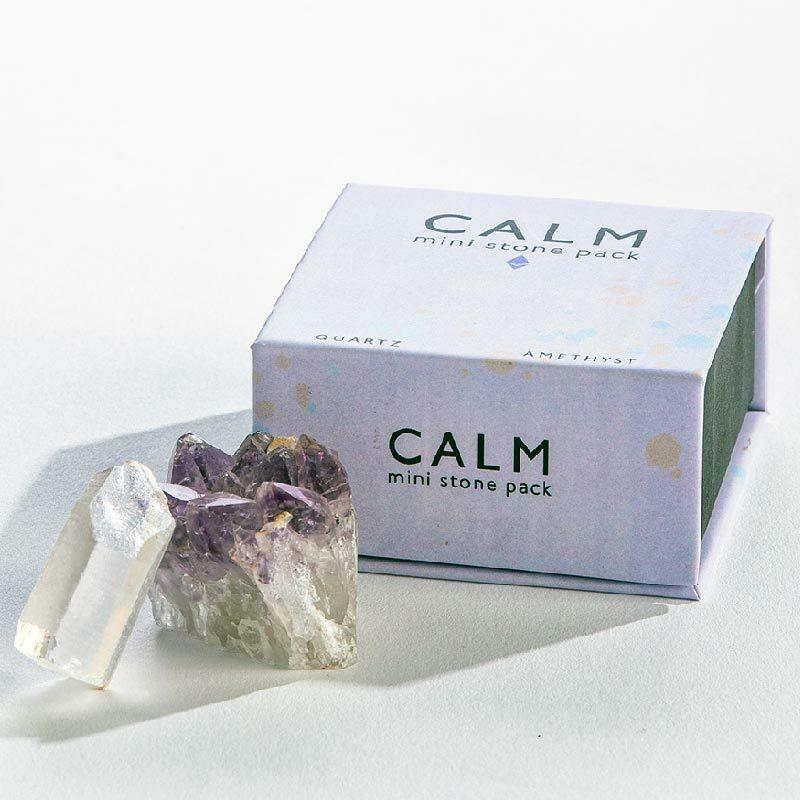Calm Mini Quartz + Amethyst Crystal Gift Pack by Geo Central