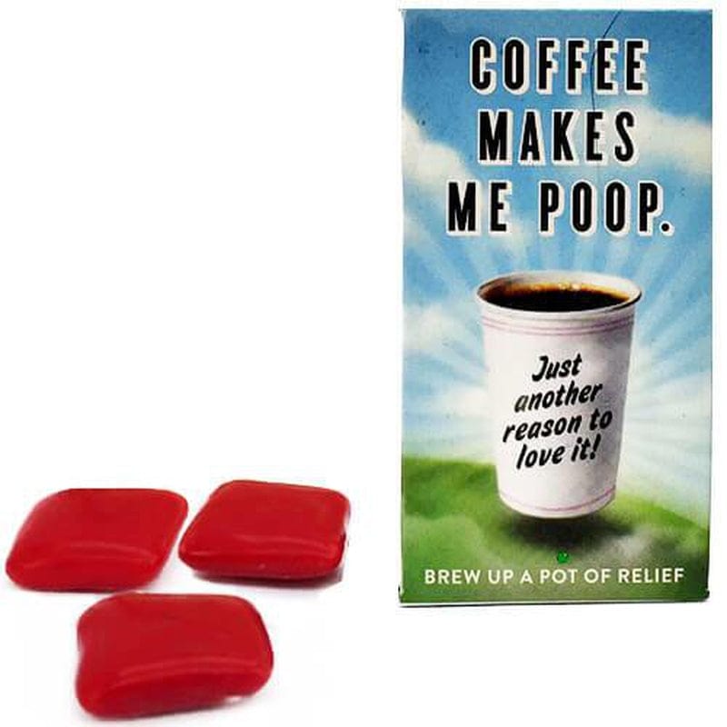 Coffee Makes Me Poop Gum by Blue Q