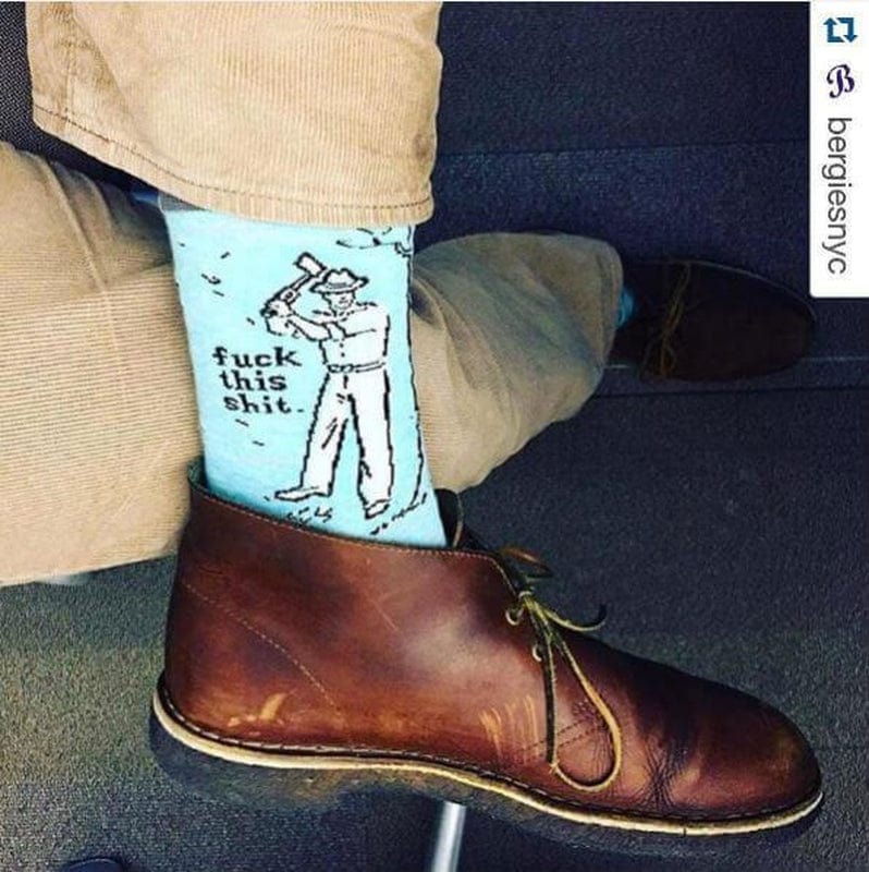 F*ck This Sh*t Men's Socks by Blue Q at Perpetual Kid