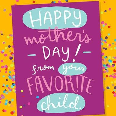 From Your Favorite Child Mother's Day Card by Grey Street Paper