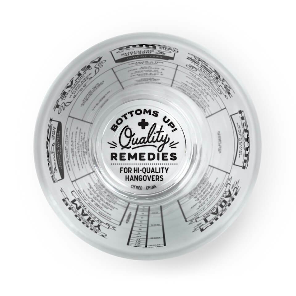Good Measure Hangover Recipe Glass by Fred & Friends
