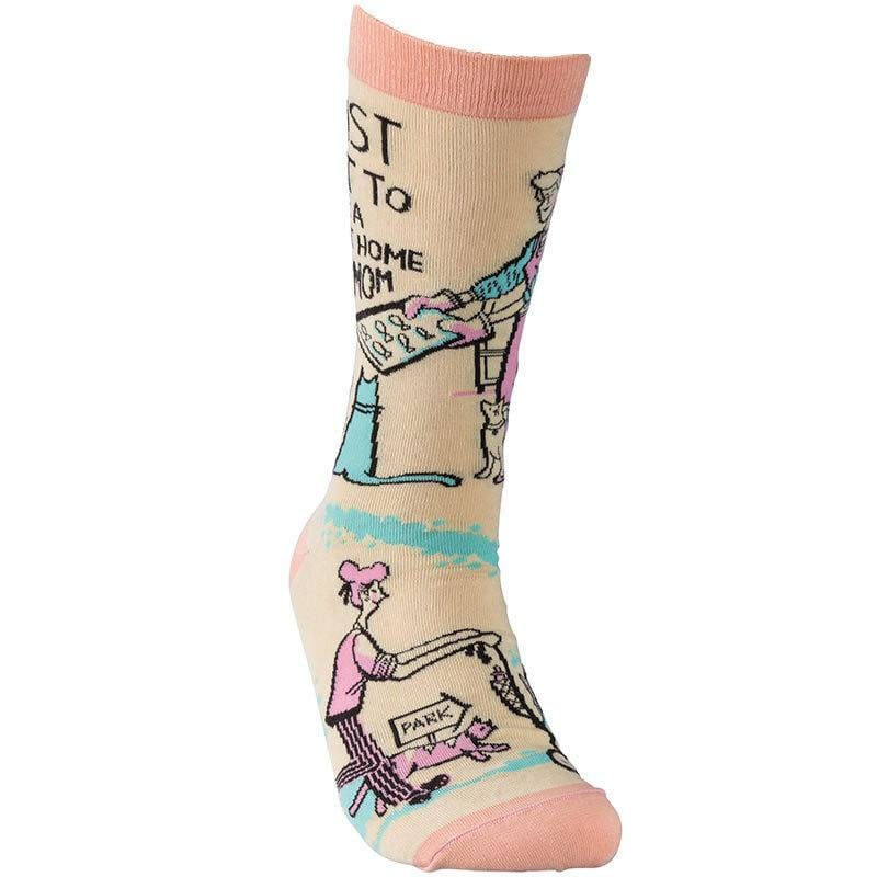 I Just Want To Be A Stay At Home Cat Mom Socks by Primitives by Kathy