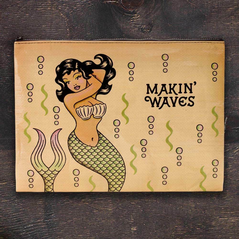 Makin' Waves Mermaid Jumbo Pouch by Blue Q
