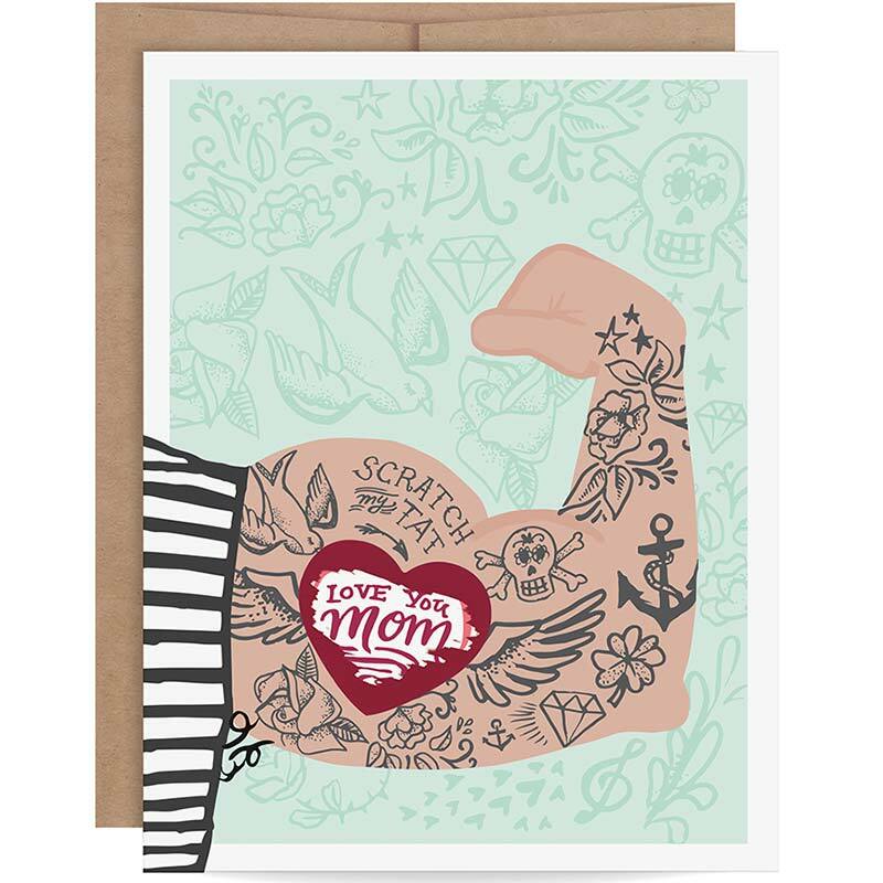 Mom Tattoo Scratch-off Mother's Day Card by Inklings Paperie