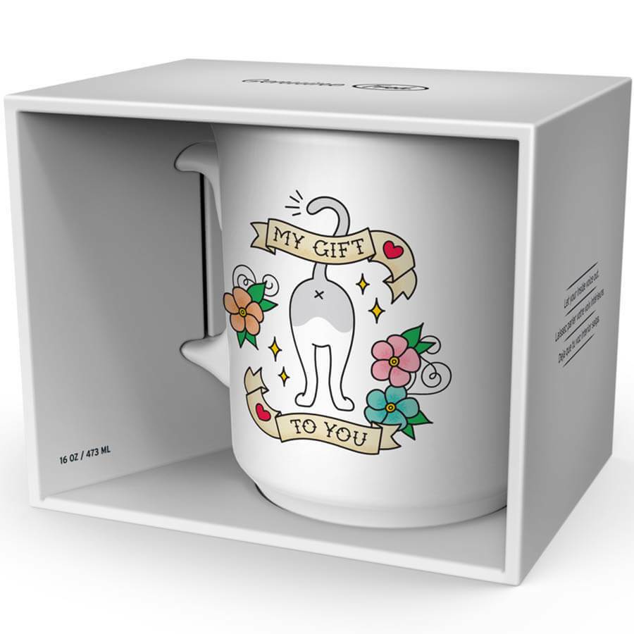 My Gift To You Cat Butt Mug by Fred & Friends