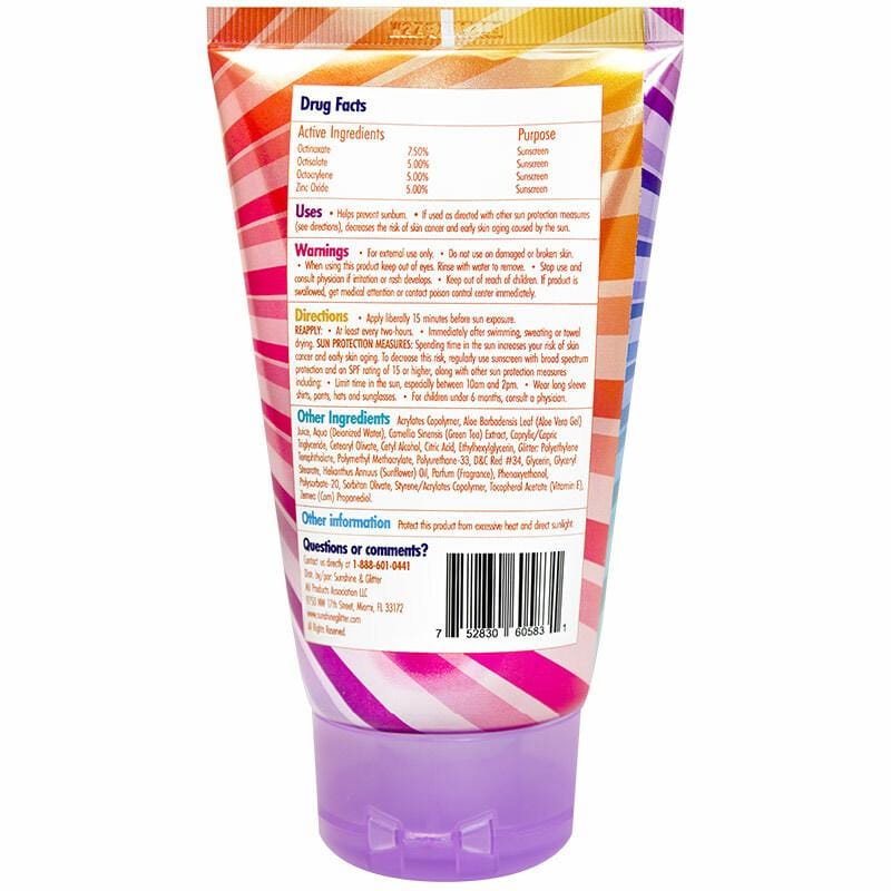 Rainbow Glitter Party Cake Scented Sunscreen by Sunshine & Glitter