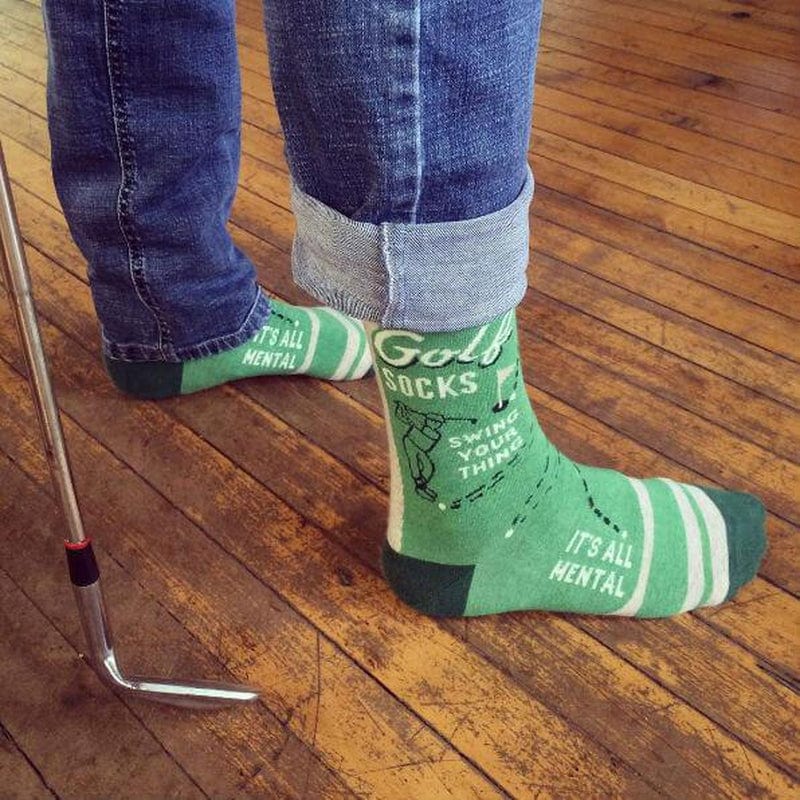 Swing Your Thing Men's Golf Socks by Blue Q