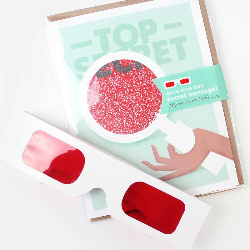 Top Secret File Decoder Greeting Card by Inklings Paperie