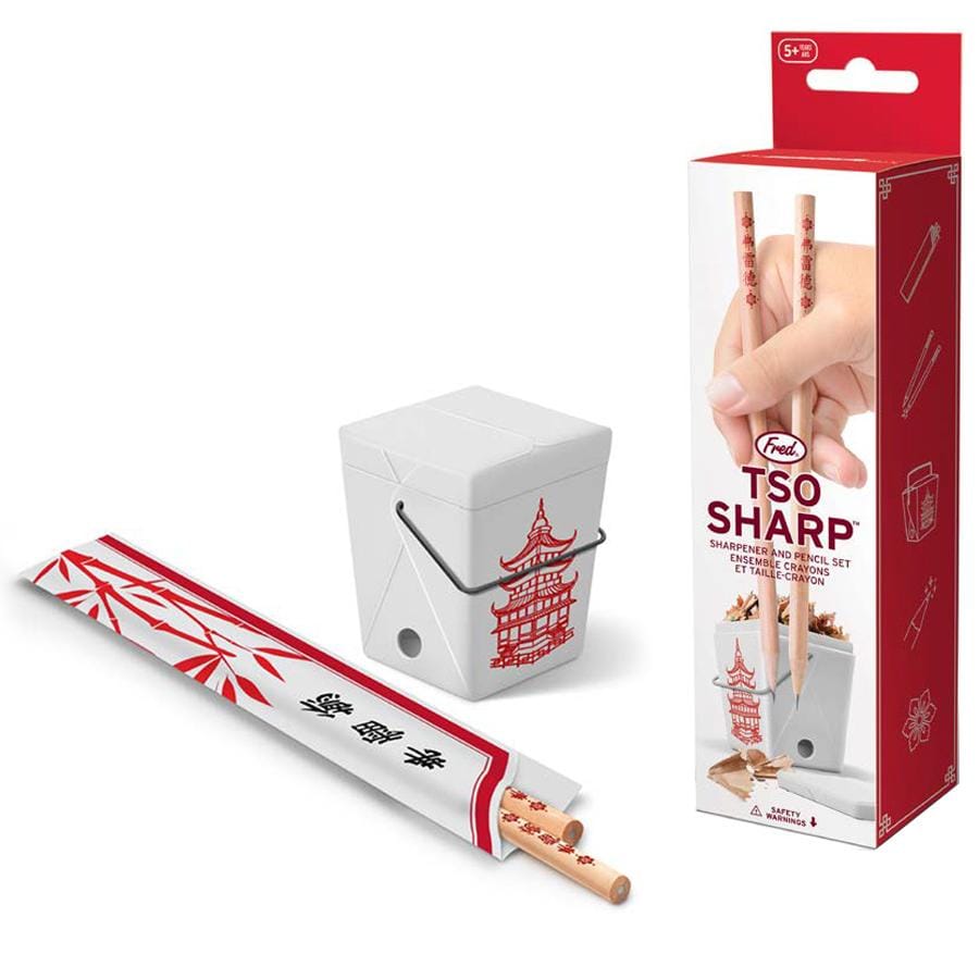 Tso Sharp Pencils + Sharpener by Fred & Friends