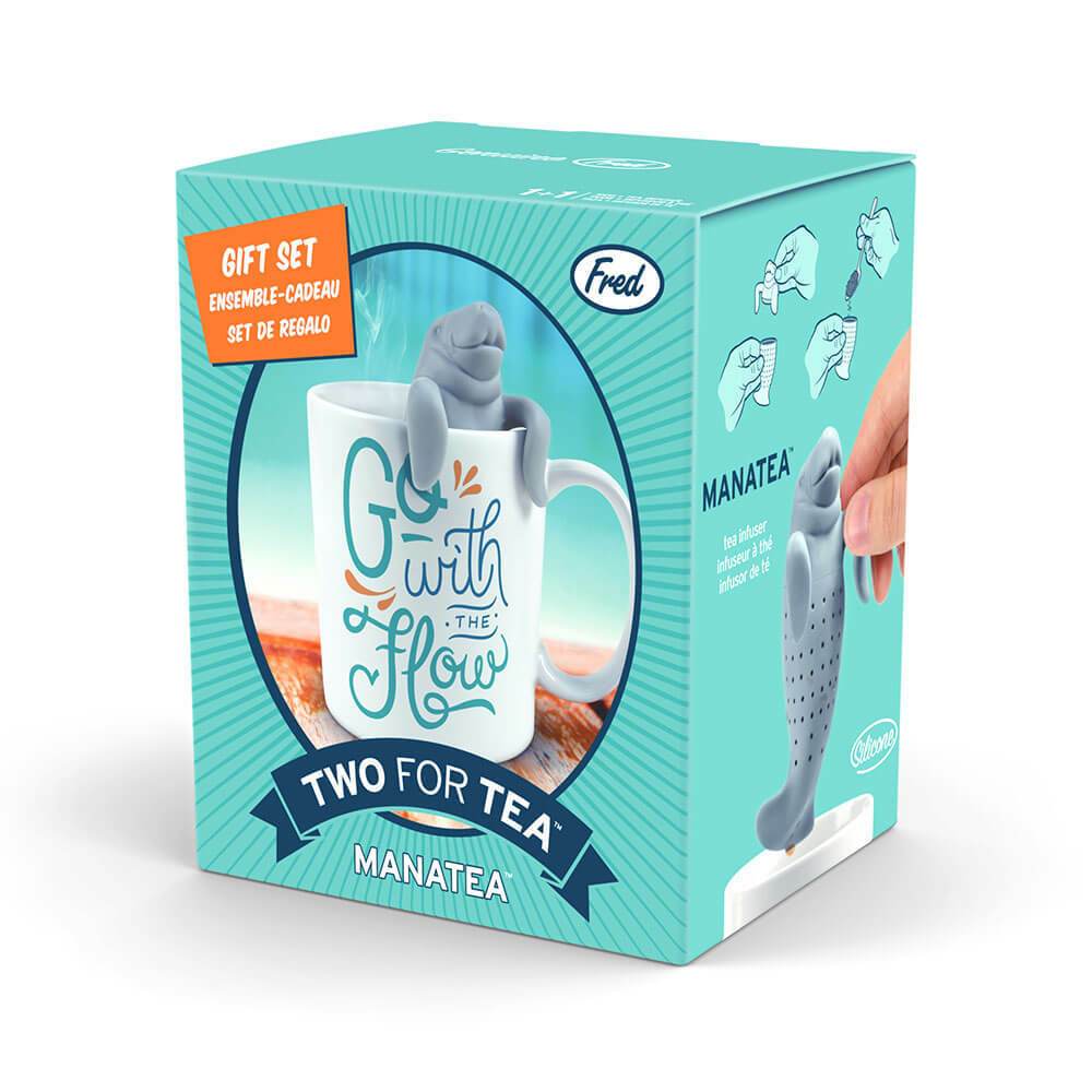 Two For Tea Mug + Manatea Tea Infuser Gift Set by Fred & Friends