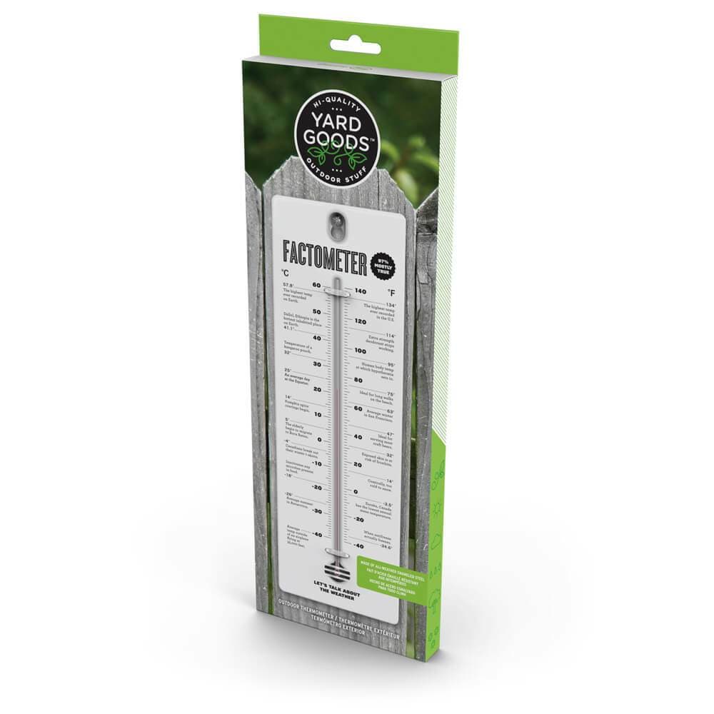 Yard Goods Fact-O-Meter Thermometer by Fred & Friends
