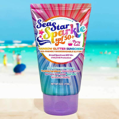 Rainbow Glitter Party Cake Scented Sunscreen - Sunshine & Glitter