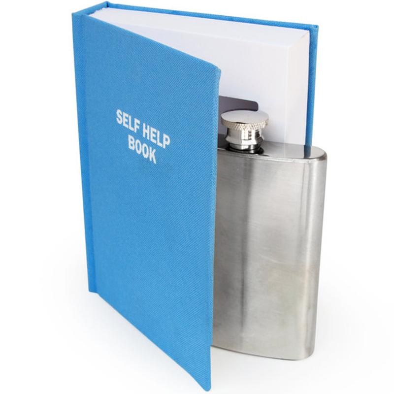 Self Help Book Flask - SuckUK