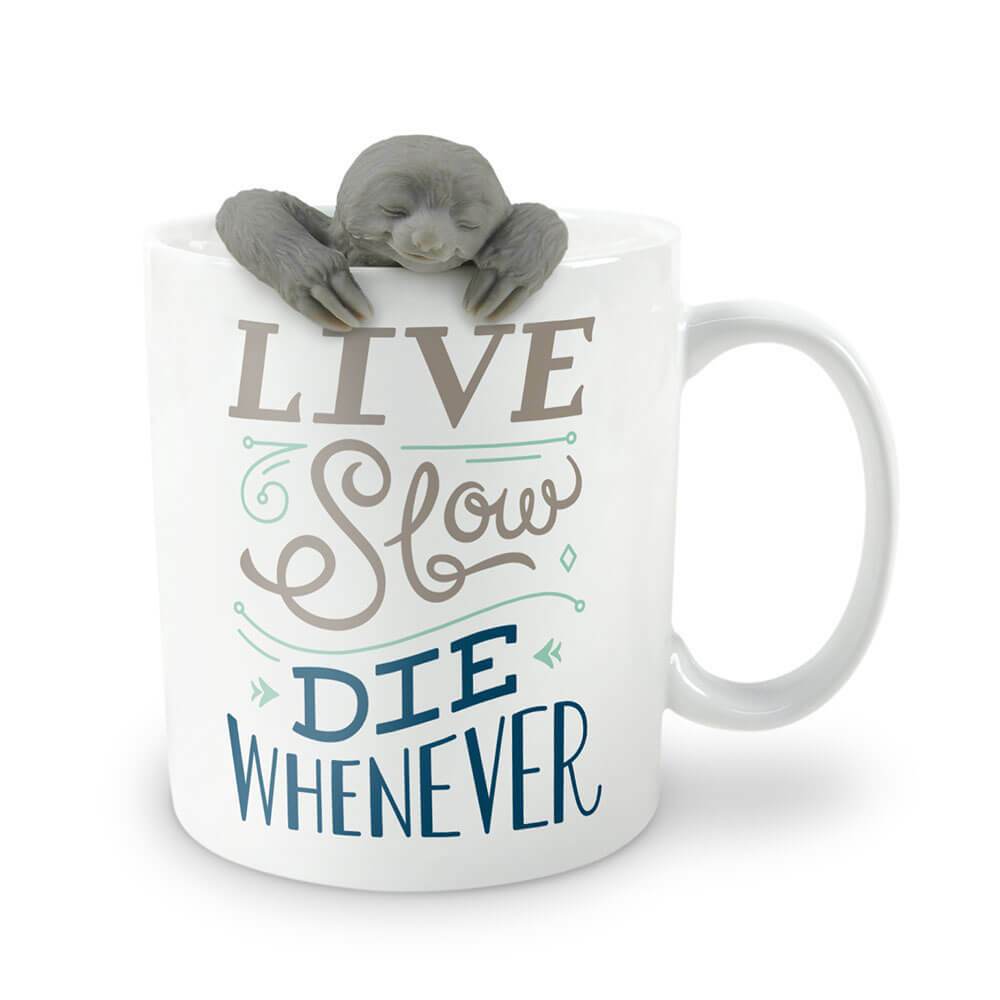 Slow Brew Two For Tea Mug + Sloth Tea Infuser Gift Set - Fred & Friends