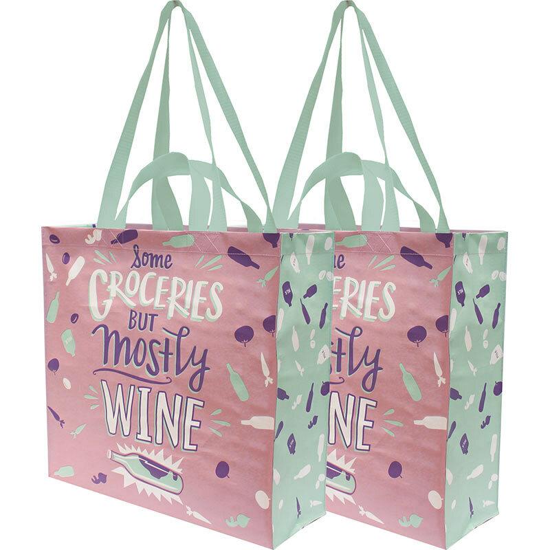 Some Groceries But Mostly Wine Market Tote - Primitives by Kathy