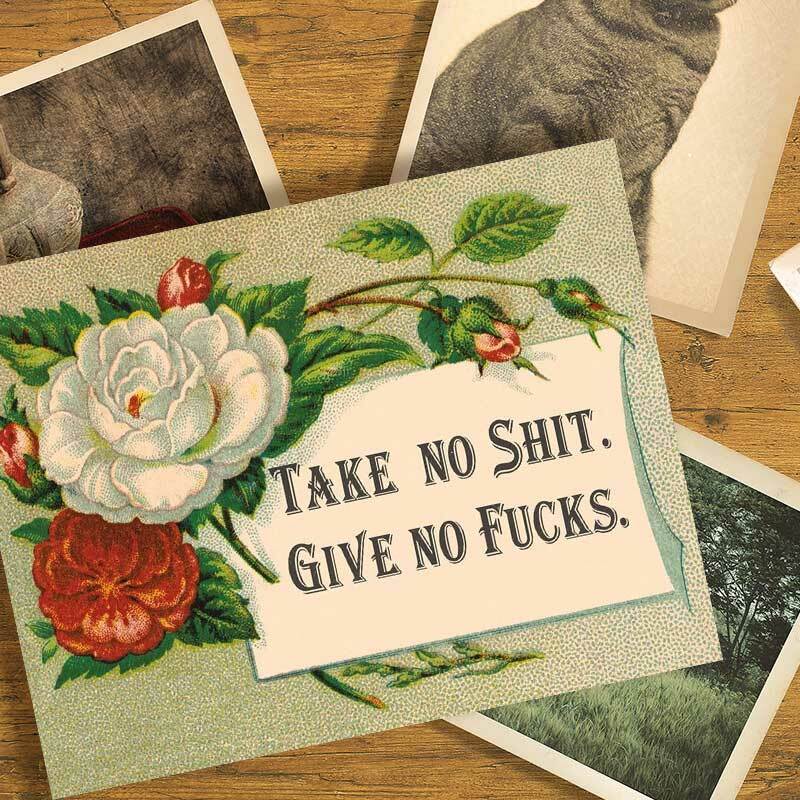 Oso + Bean - Take No Sh*t, Give No F*cks Greeting Card