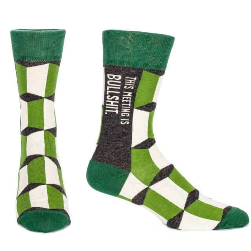 This Meeting Is Bullsh*t Men's Socks - Blue Q