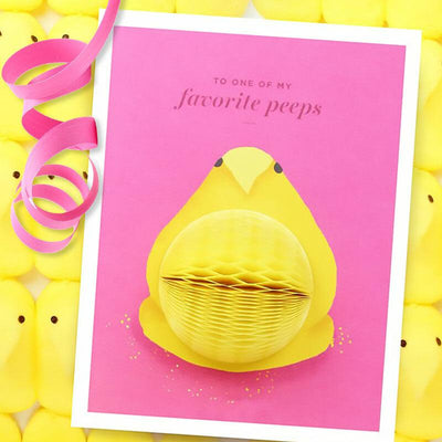To One Of My Favorite Peeps Pop-up Easter Card - Inklings Paperie