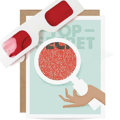 Top Secret File Decoder Greeting Card - Inklings Paperie