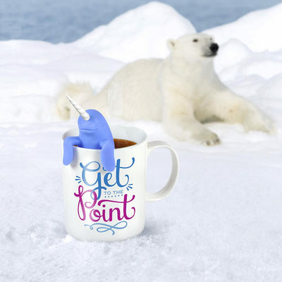 Two For Tea Narwhal Tea Infuser + Mug Gift Set - Fred & Friends