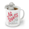 Two For Tea No Pants, No Problem Mug + Mr. Tea Infuser Gift Set - Fred & Friends