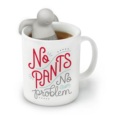 Two For Tea No Pants, No Problem Mug + Mr. Tea Infuser Gift Set - Fred & Friends