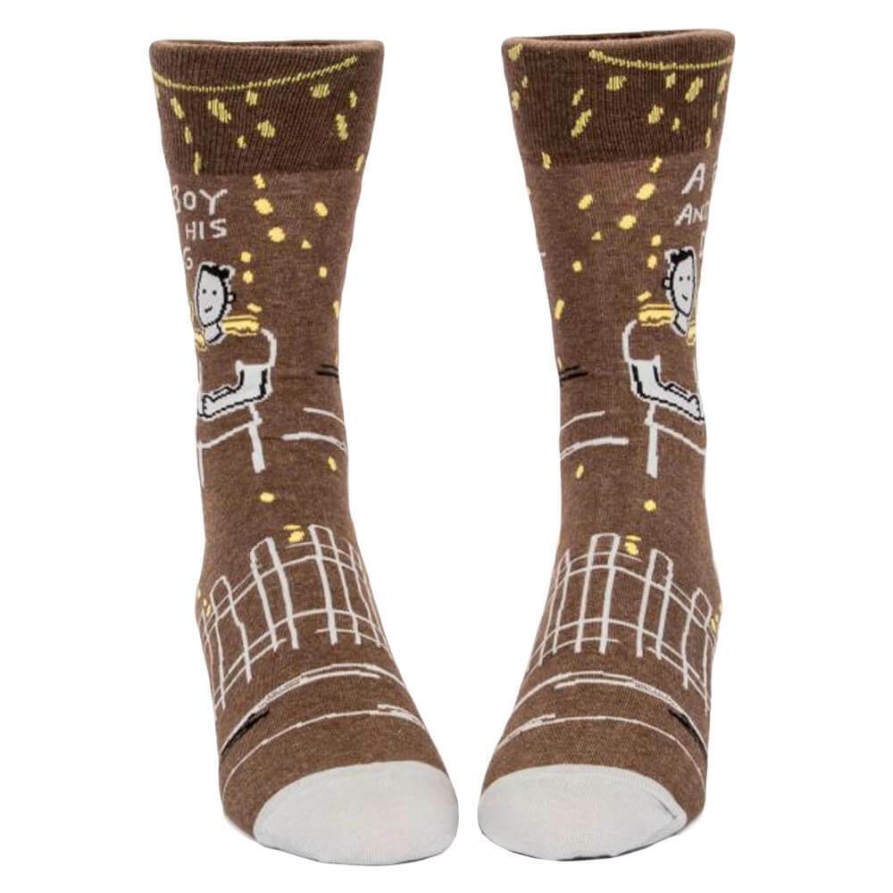 A Boy And His Dog Men's Socks - Unique Gift by Blue Q