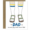 A Cool Guy With Warm Feet Father's Day Card - Unique Gift by Kat French Design