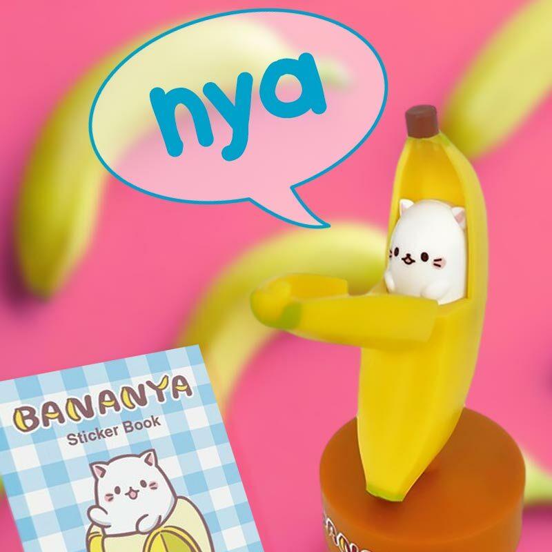 Bananya Talking Kawaii Kitten Banana - Unique Gift by Running Press
