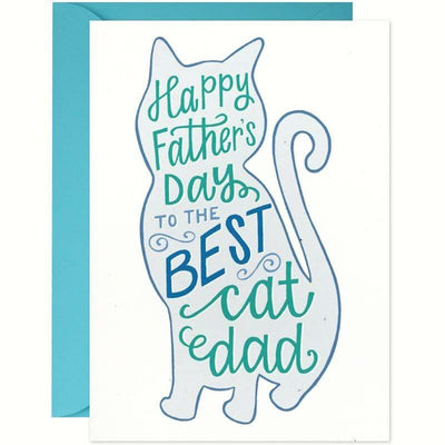 Best Cat Dad Father's Day Card - Unique Gift by Hennel Paper Co.