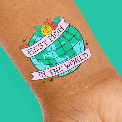 Best Mom in the World Mother's Day Card + Tattoo - Unique Gift by Rhino Parade